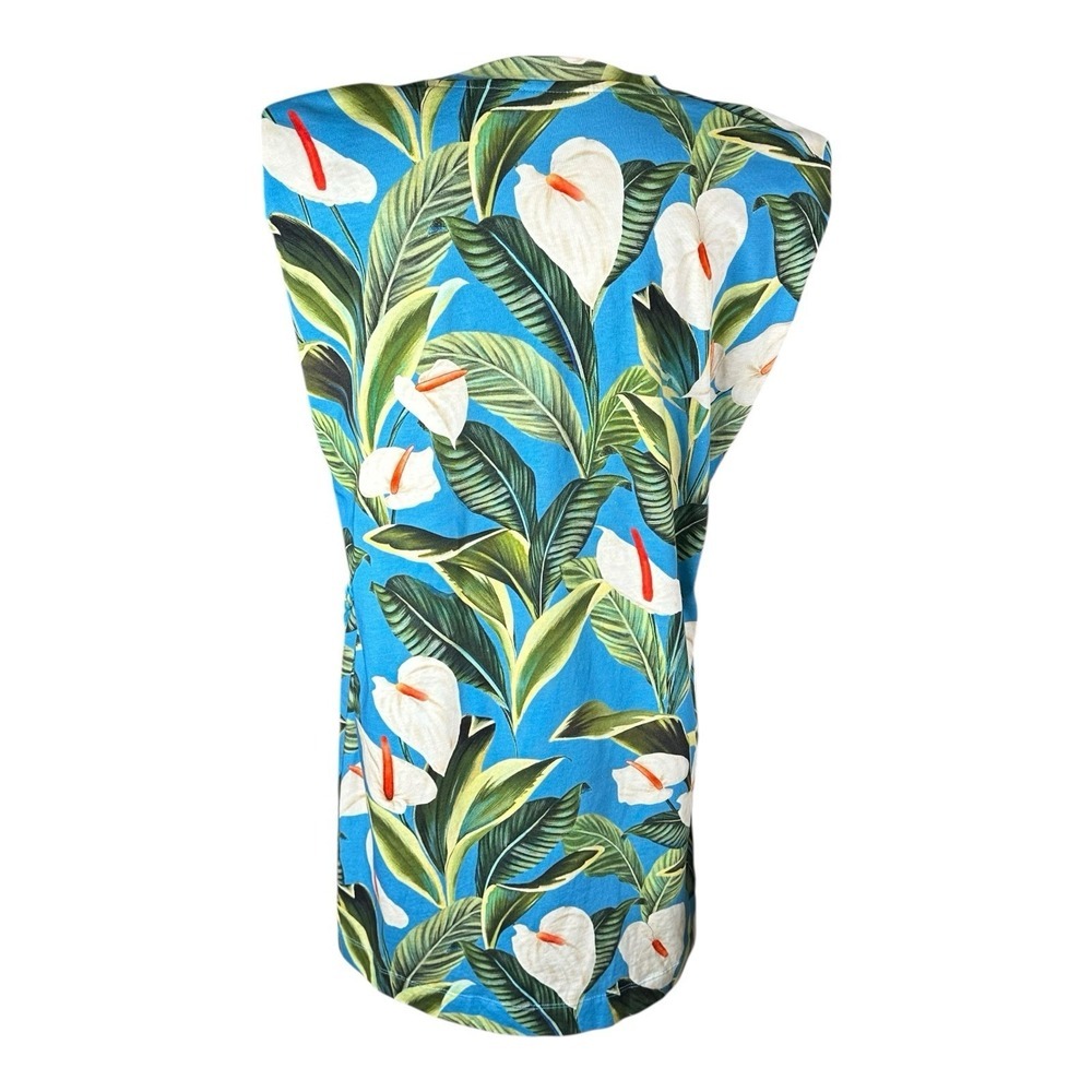 FARM Rio Floral Sleeveless Padded Floral Tie Multicolor Mini Dress Size Small - Picture 6 of 16